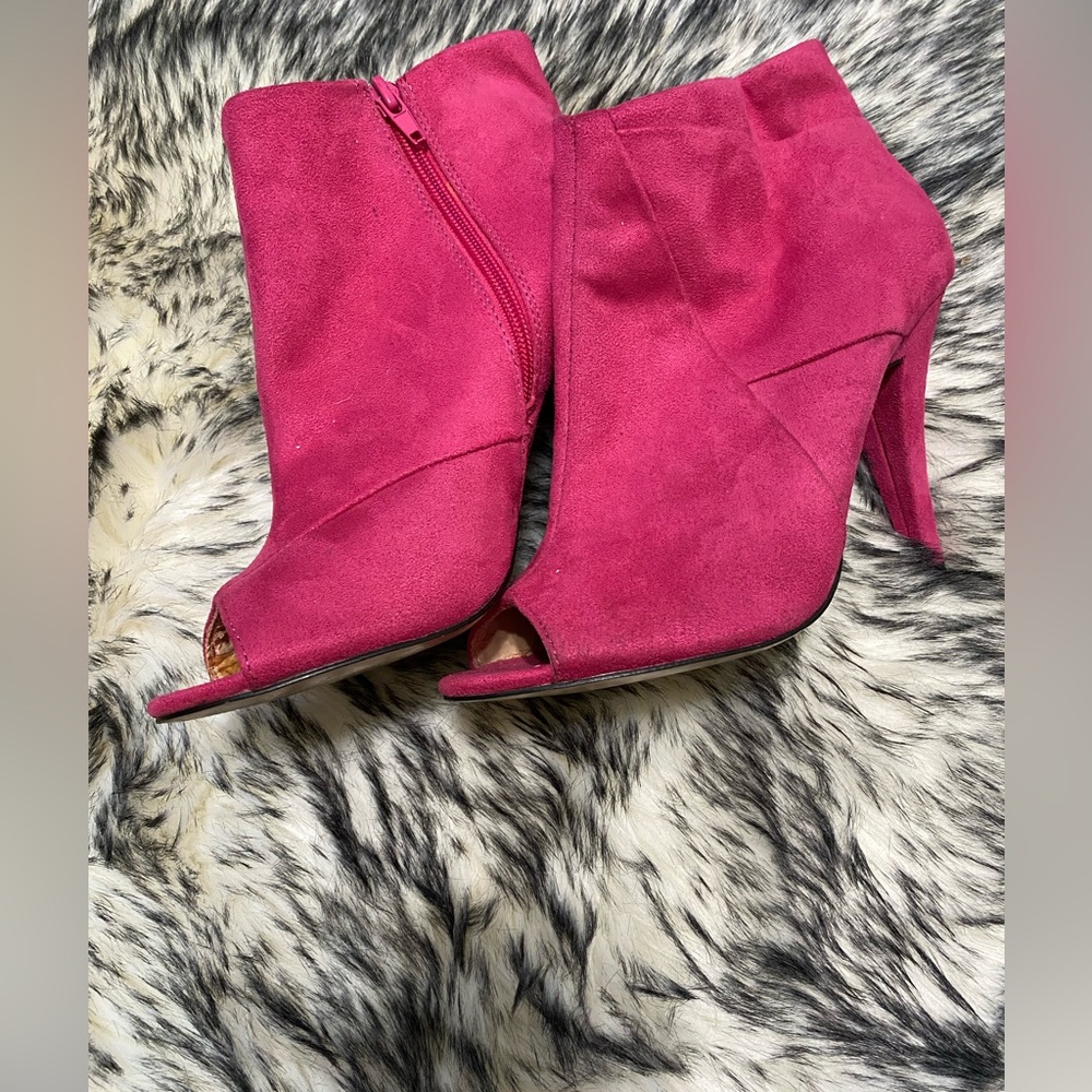 Women’s hot pink ankle boots